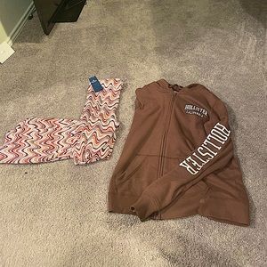 Holister pants brand new jacket has been worn but like new